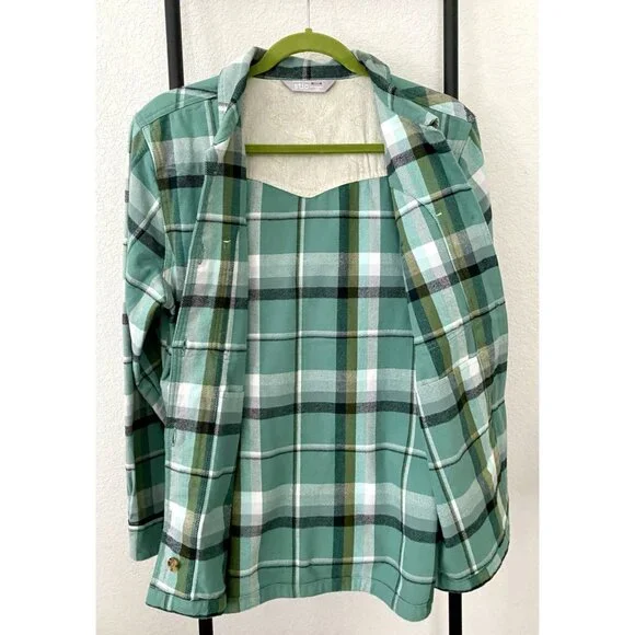 Stio Women’s Size large plaid Heavy flannel unlined jacket - Picture 6 of 11